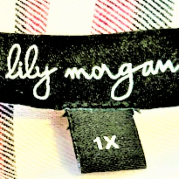 LILY MORGAN  Plaid Check Tunic  Plus Size 1X - Picture 5 of 5